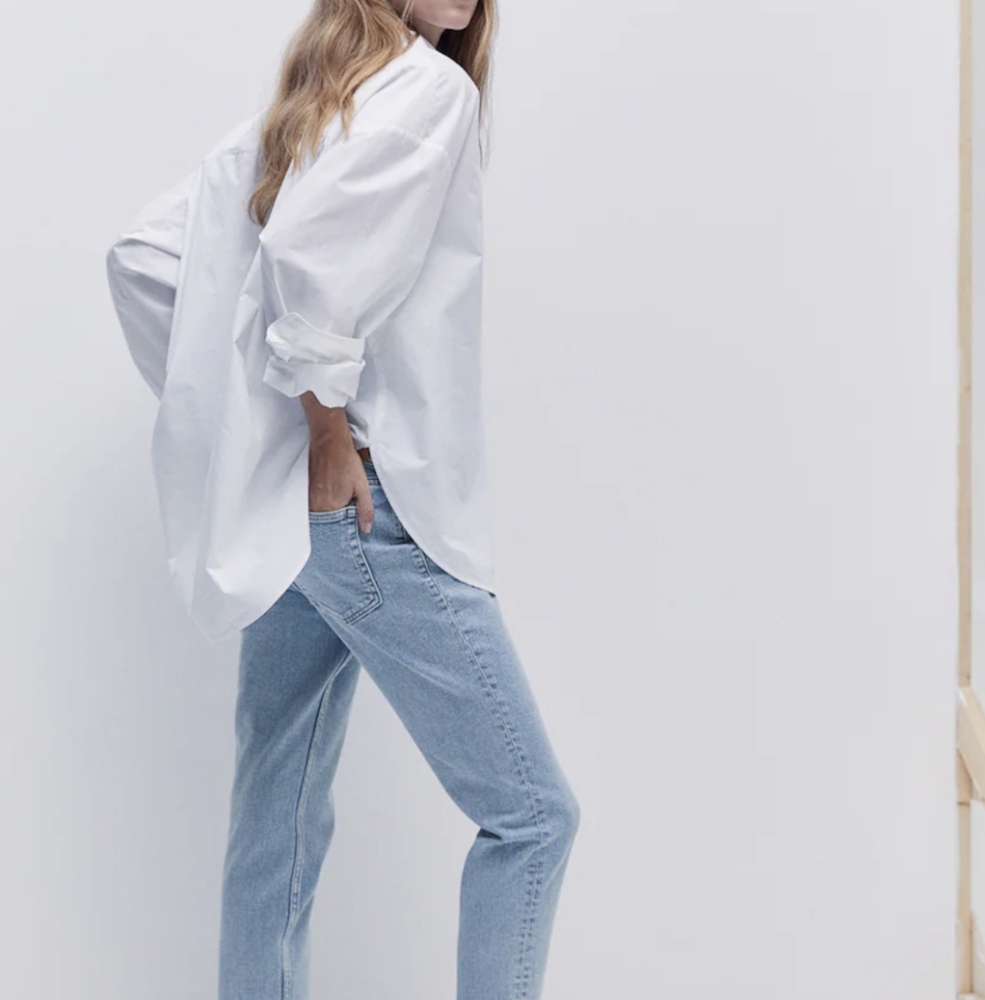 EUC H&M Light Blue MAMA Slim Ankle Jean and Bonus MAMA Waistband Expander